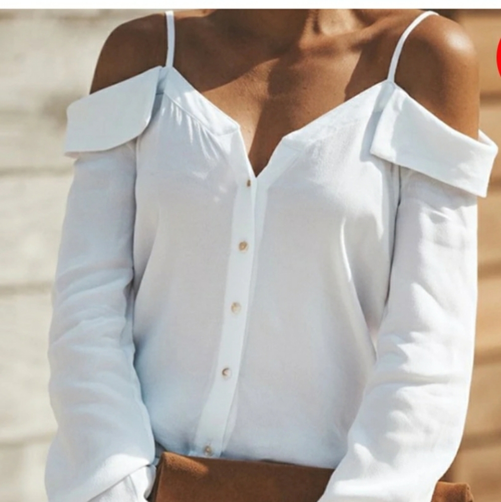 Off shoulder french cuff top